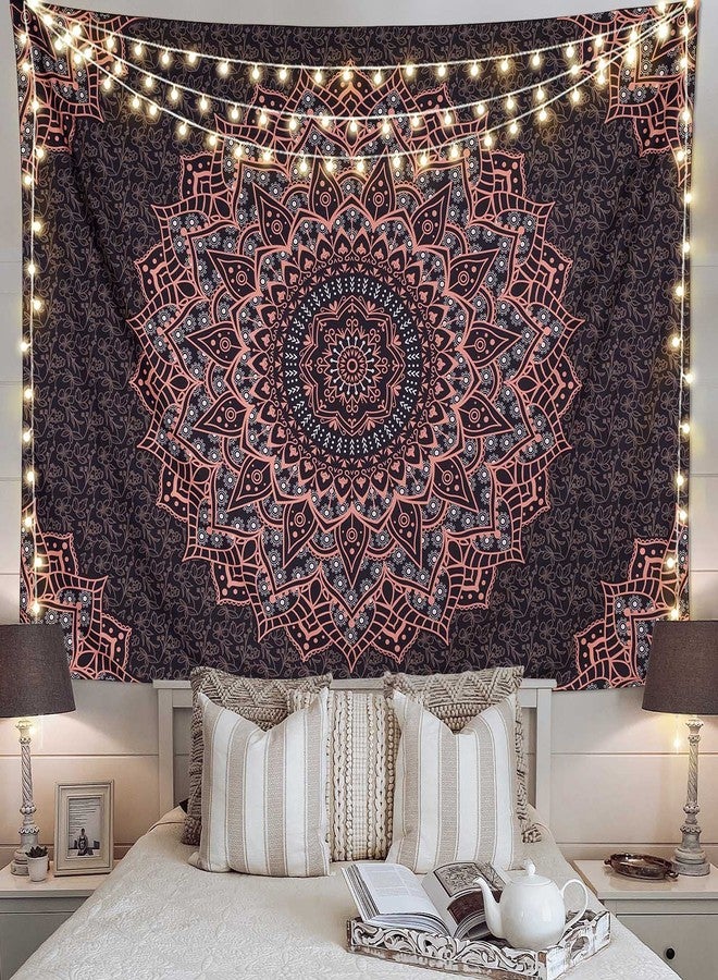 Edeesky Black Pink Mandala Tapestry Wall Hanging Vintage Tapestries Aesthetic Hippie Decor Bohemian Wall Art Boho Home Decoration for Bedroom,Living Room,Dorm - Image 1